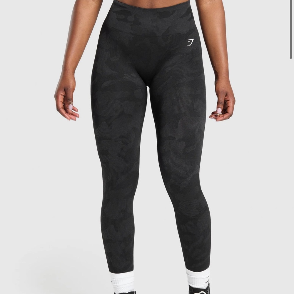 Gymshark Adapt Camo Seamless Leggings - Savanna | Black